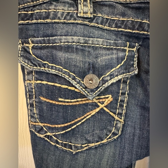 Silver Jeans Women’s Size 31 Mckenzie Capri Flap Pockets Stretch Denim - Picture 4 of 12